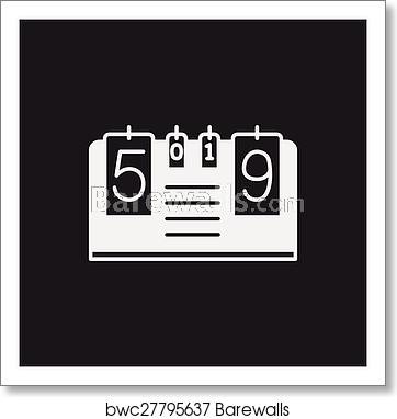 362x382 Scoreboard Icon, Art Print Barewalls Posters Prints