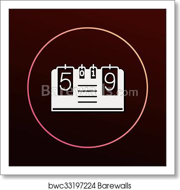 362x382 Scoreboard Icon, Art Print Barewalls Posters Prints