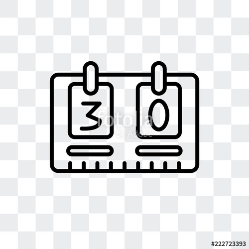 500x500 Scoreboard Icon Isolated On Transparent Background Modern