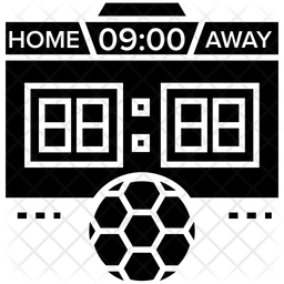 256x256 Football Scoreboard Icon Of Glyph Style