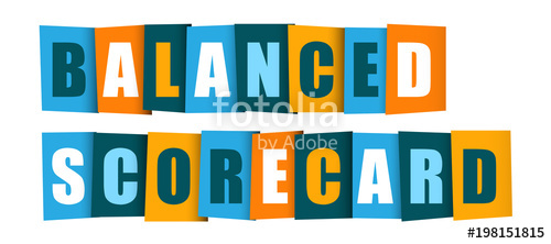 500x222 Balanced Scorecard Colourful Letters Icon Stock Image And Royalty