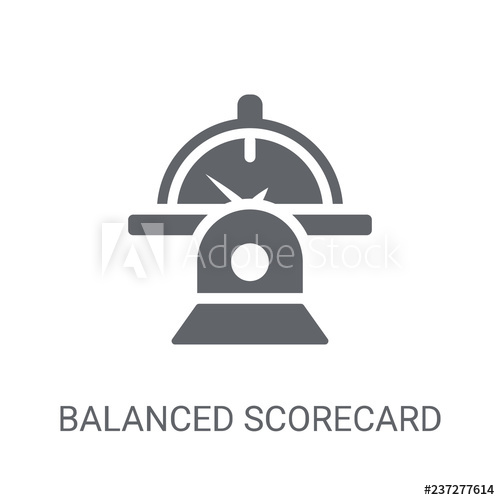 500x500 Balanced Scorecard Icon Trendy Balanced Scorecard Logo Concept