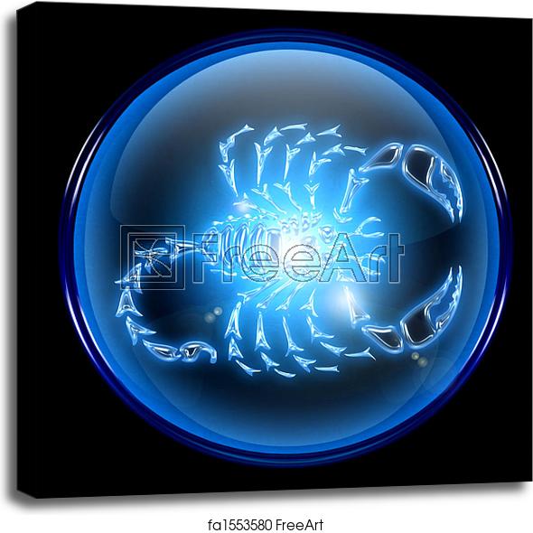 Canvas Print Of Scorpio Zodiac Button Icon Freeart 590x590 Canvas Print Of Scorpio Zodiac Button Icon Freeart