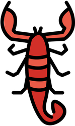 Cute Little Scorpion Icon Sticker 149x250 Cute Little Scorpion Icon Sticker