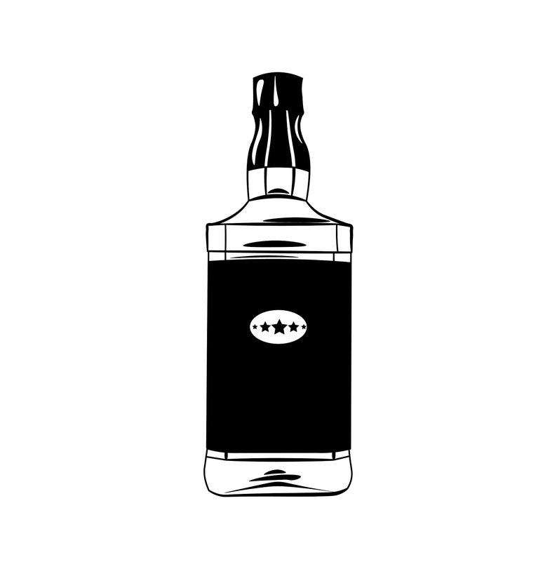 794x811 Alcohol Bottle Icon Whiskey Scotch Bourbon Tincture Etsy