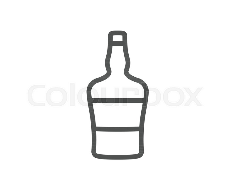 800x647 Scotch Bottle Line Icon Brandy Stock Vector Colourbox