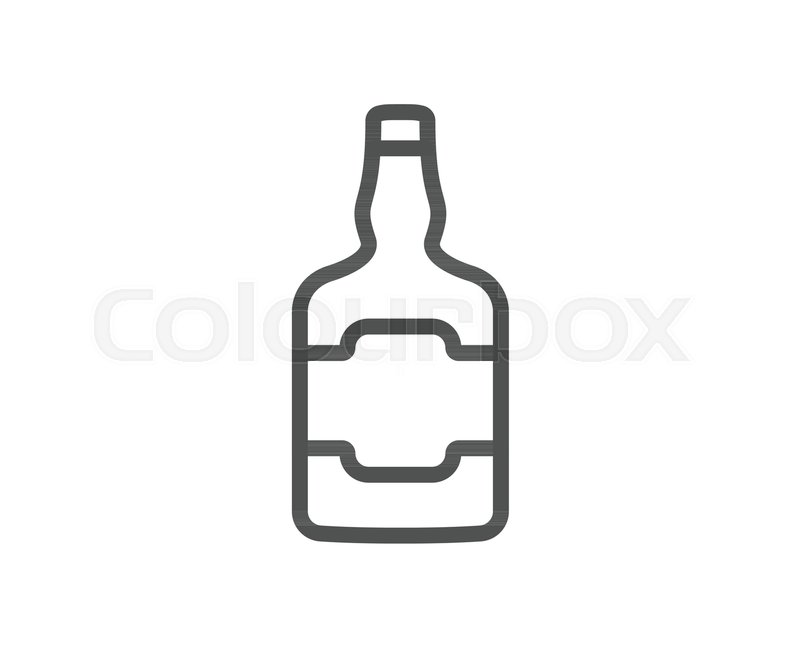 800x647 Whiskey Bottle Line Icon Scotch Stock Vector Colourbox