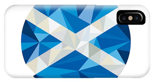 600x320 Scotland Flag Icon Circle Low Polygon Digital Art