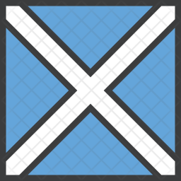 256x256 Scotland Flag Icon Of Colored Outline Style