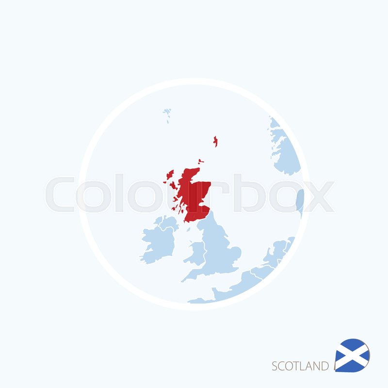 800x800 Map Icon Of Scotland Blue Map Of Stock Vector Colourbox