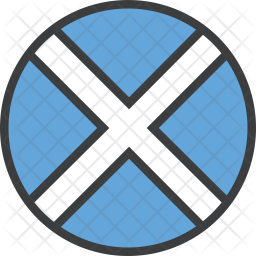 256x256 Scotland Flag Icon Of Colored Outline Style