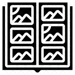 256x256 Scrap Booking Icon Of Glyph Style