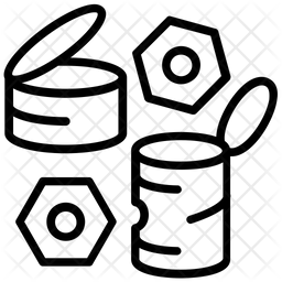 256x256 Metal Waste Icon Of Line Style