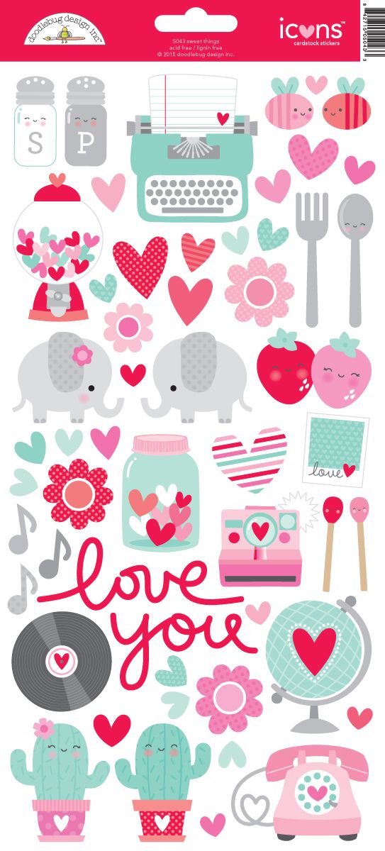 543x1200 Sweet Things Icon Stickers