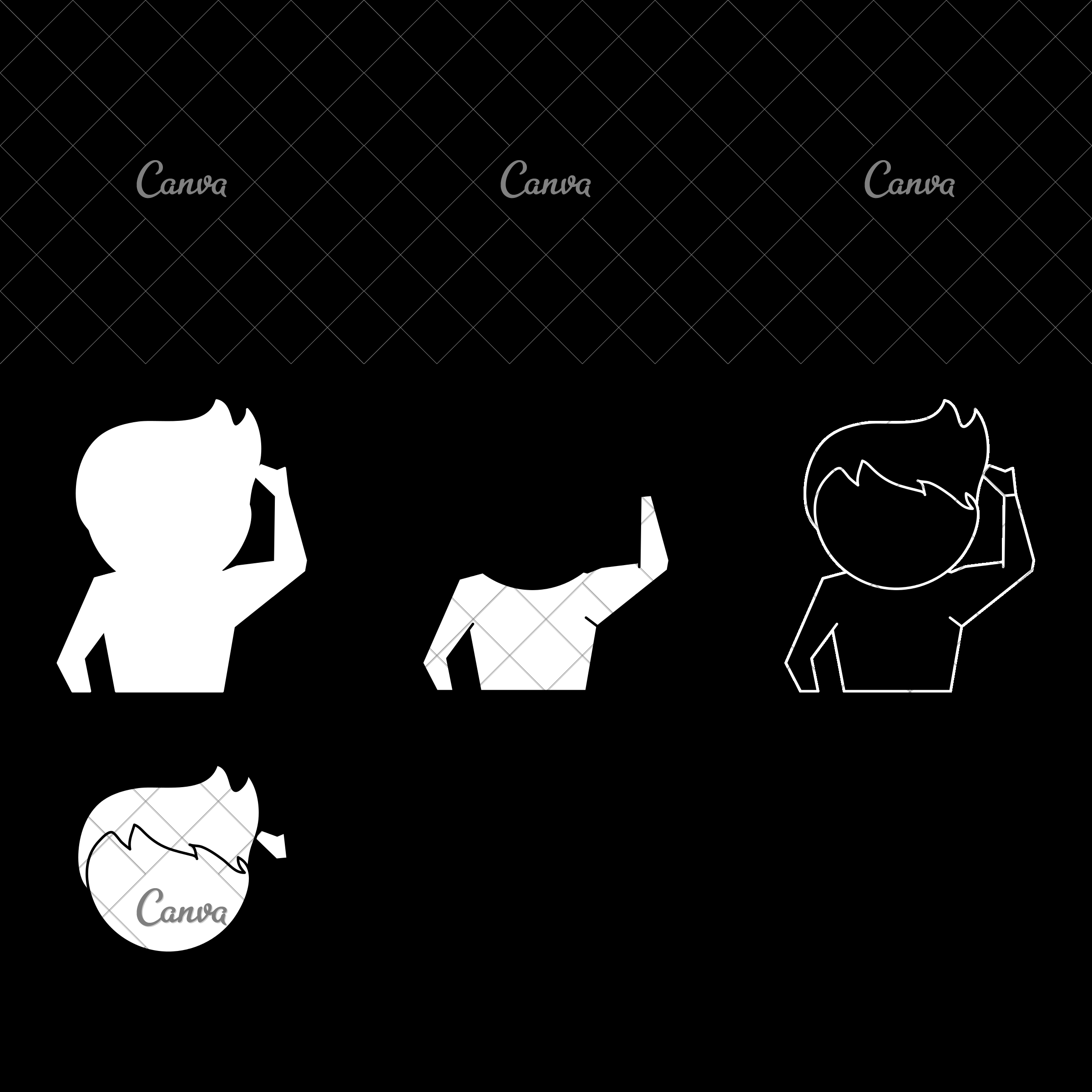 2400x2400 Man Scratching Head Icon Image