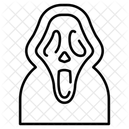 256x256 Scream Icon Of Line Style