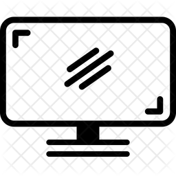 Screen Icon Of Line Style 256x256 Screen Icon Of Line Style