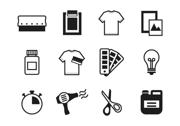 700x490 Free Screen Printing Icons Vector