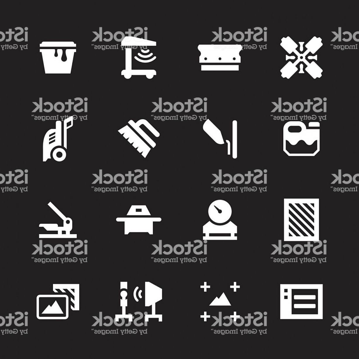 1228x1228 Set Icons Of Screen Printing Gm Soidergi