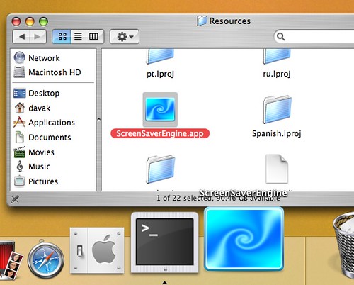 500x402 Os X Activate Screensaver From Dock Or Icon