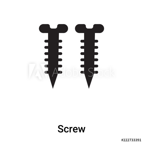 500x500 Screw Icon Vector Isolated On White Background, Logo Concept