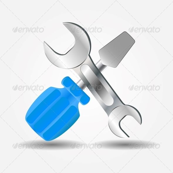 590x590 Screwdriver And Wrench Icon Vector Illustration