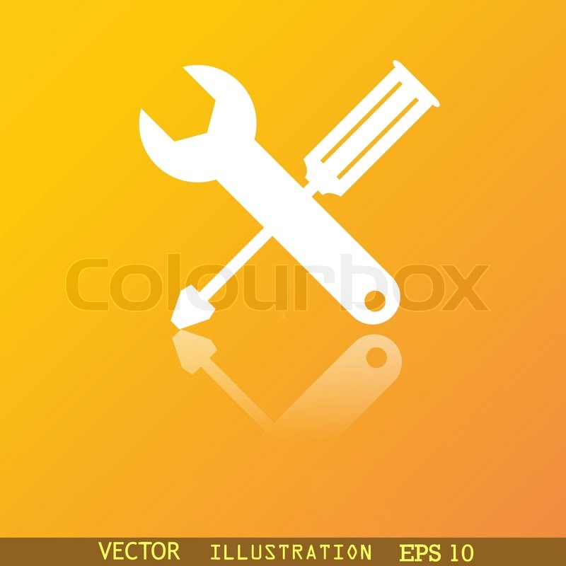 800x800 Screwdriver With Wrench Icon Symbol Stock Vector Colourbox