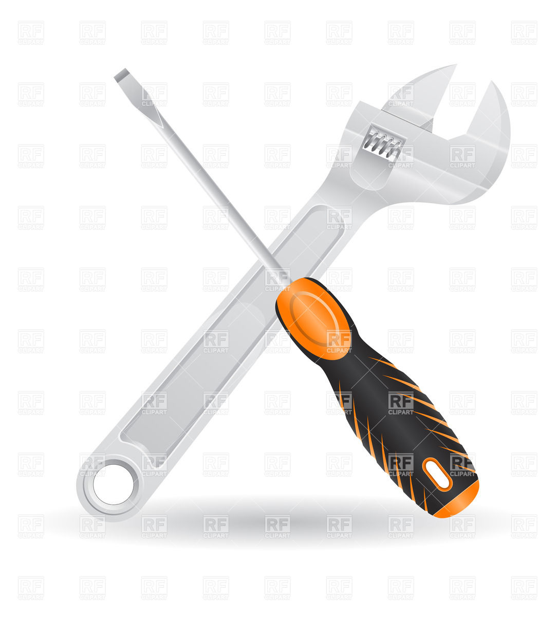 1086x1200 Crossed Screwdriver And Screw Wrench Icon Vector Image Of Objects