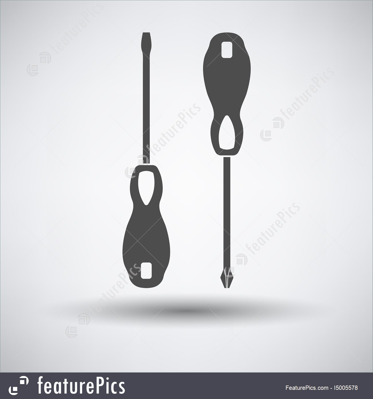 1300x1392 Screwdriver Icon Illustration