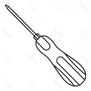 300x300 Screwdriver Vector Icon Isolated Transparent Background