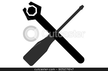 450x295 Wrench And Screwdriver Icon Stock Vector