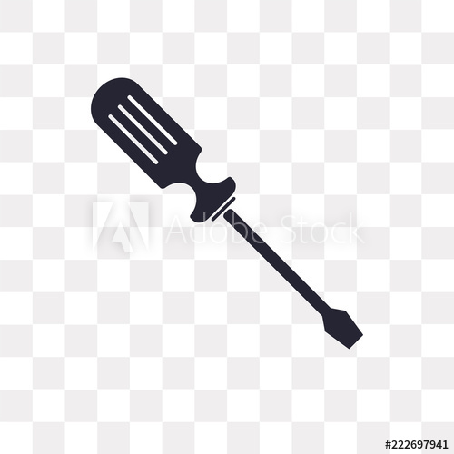 500x500 Screwdriver Icon On Transparent Background Modern Icons Vector