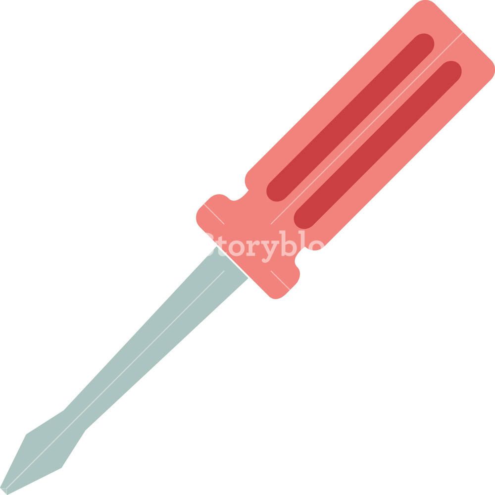 1000x1000 Funky Screwdriver Icon Royalty Free Stock Image
