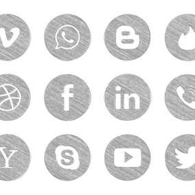 284x284 Gray Sketchy Pencil Scribble Icon Collection