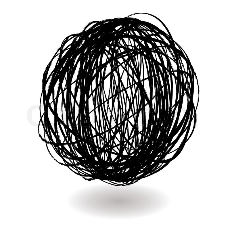 800x800 Scribble Ball Icon Circle With A Drop Stock Vector Colourbox