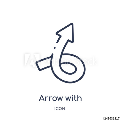500x500 Arrow With Scribble Icon From User Interface Outline Collection