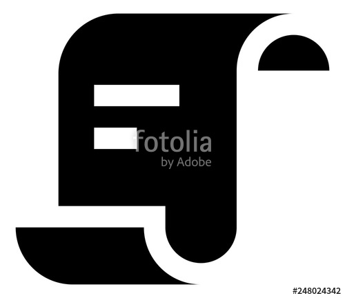 500x432 Script Scroll Manuscript Vector Icon Stock Image And Royalty Free