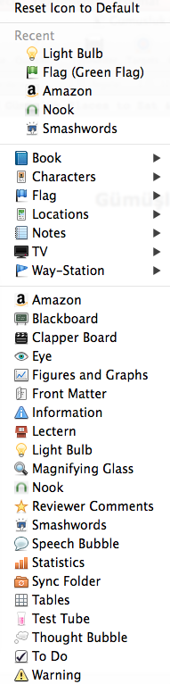 191x766 Scrivener Binder Icons