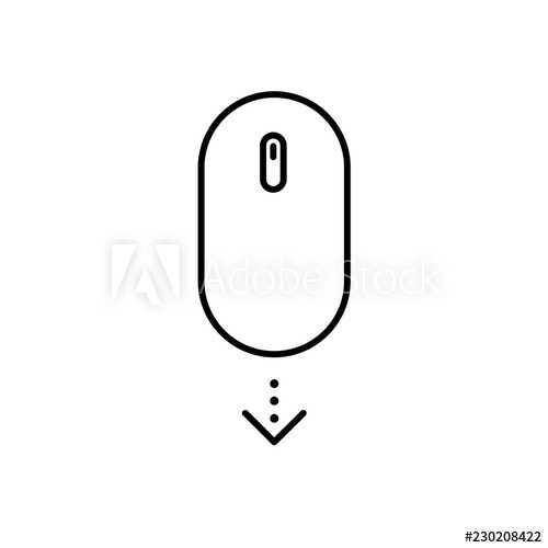 Modern Linear Pictogram Of Scroll Down Concept Line Icon Scroll 500x500 Modern Linear Pictogram Of Scroll Down Concept Line Icon Scroll