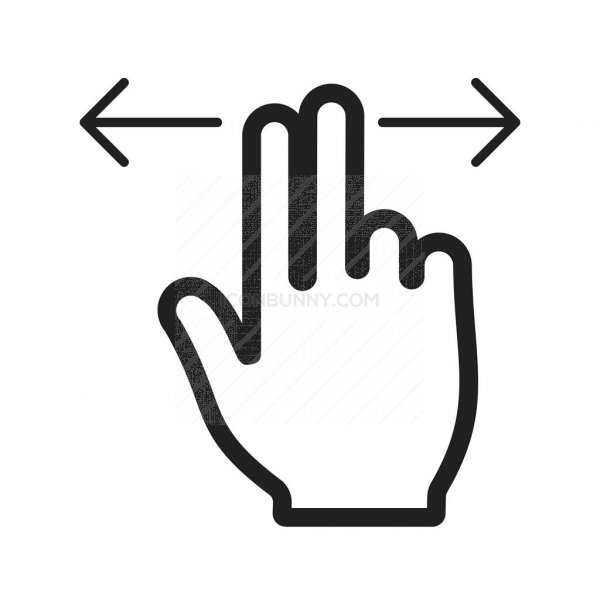Two Fingers Horizontal Scroll Line Icon 600x600 Two Fingers Horizontal Scroll Line Icon