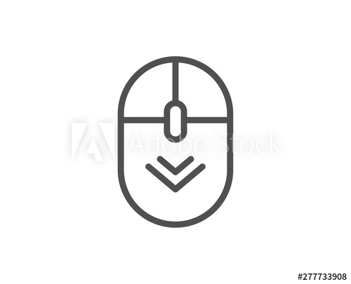 500x405 Scroll Down Mouse Line Icon Scrolling Screen Sign Swipe