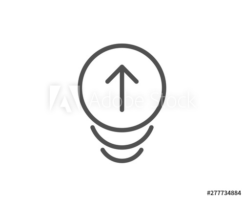 500x405 Swipe Up Line Icon Scrolling Arrow Sign Landing