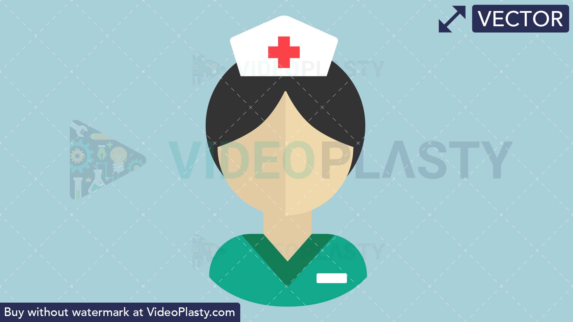 1920x1080 Medical Nurse Flat Icon