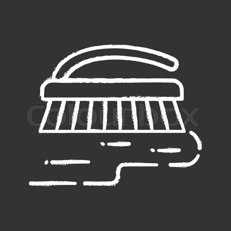 800x800 Scrub Brush Chalk Icon Carpet Stock Vector Colourbox