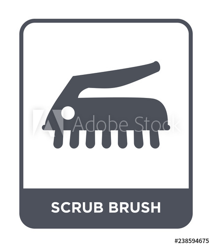 430x500 Scrub Brush Icon Vector