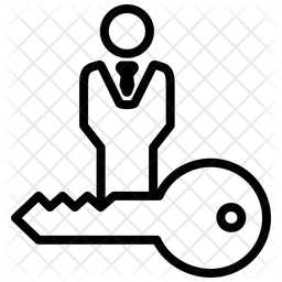 256x256 Key Player Icon Of Line Style