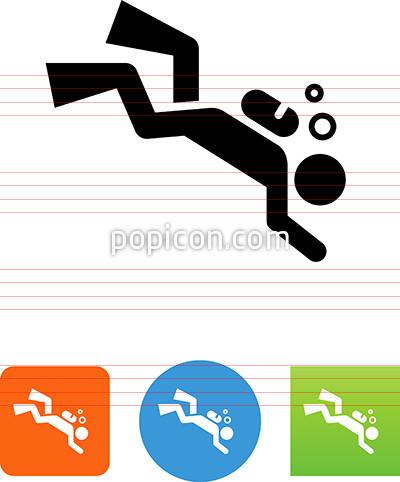 400x482 Scuba Diver Icon