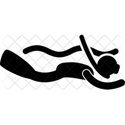 256x256 Scuba Diving Icon Of Glyph Style