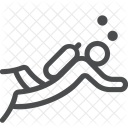 256x256 Scuba Diving Icon Of Line Style