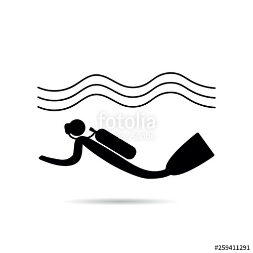 500x500 Scuba Diving Icon Vector Stock Image And Royalty Free Vector